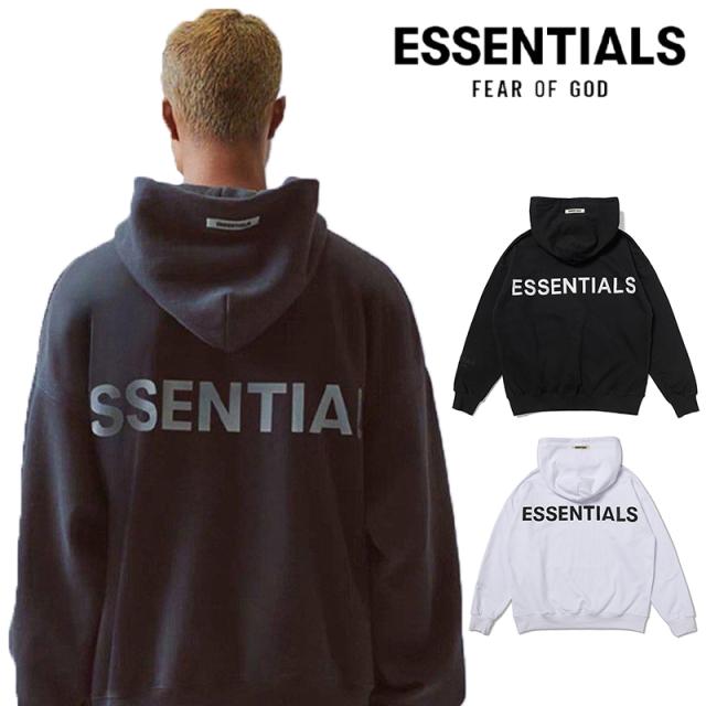 エッセンシャルズ ESSENTIALSパーカー プルオーバー リフレクターロゴL FOG ESSENTIALS Reflector プルオーバーパーカー Lサイズ FOG